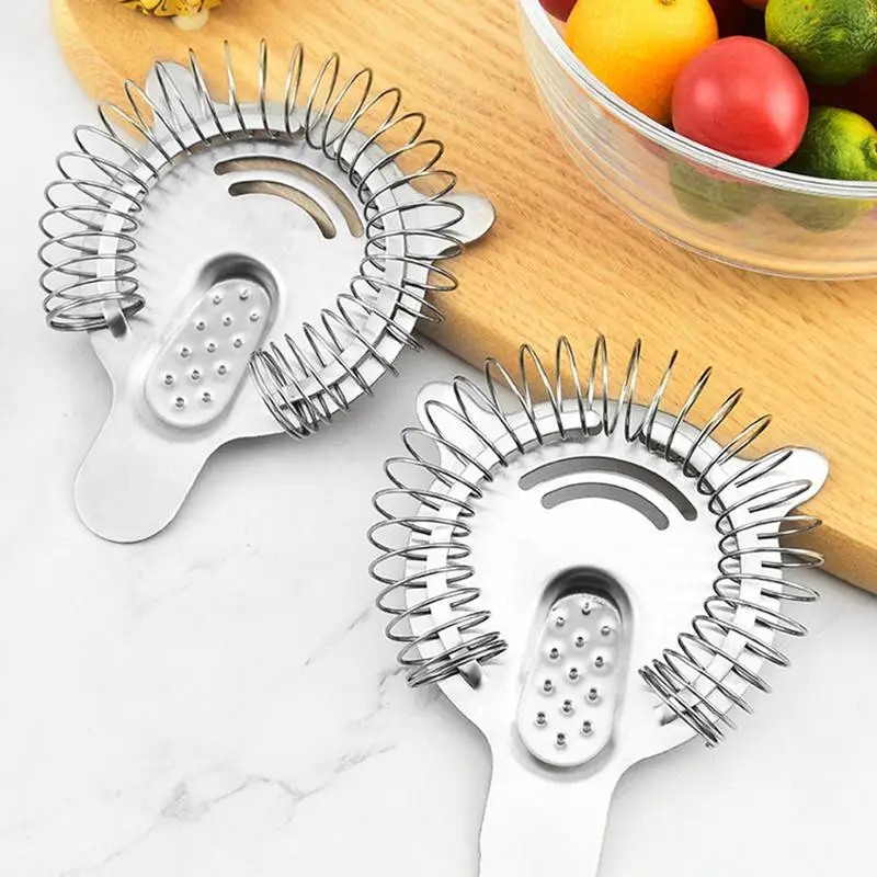 Bar Strainer Bar Tool Drink Strainer Stainless Steel High Density Spring Strainer For Boston Shakers Family Gatherings