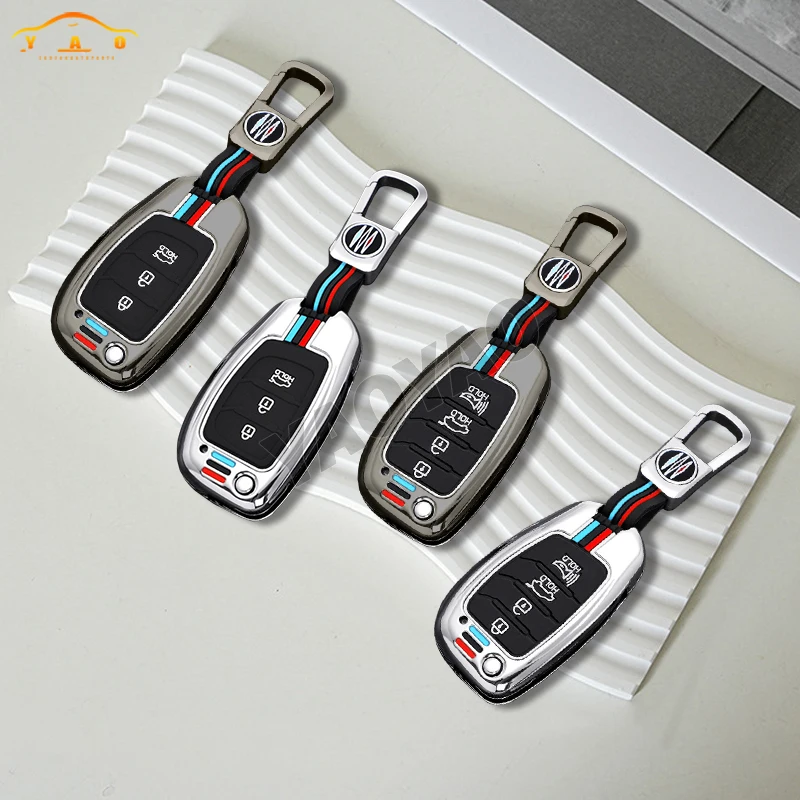 

2024 Car Key Case Holder Fob Cover For Hyundai I10 I20 I40 IX35 Santa Fe