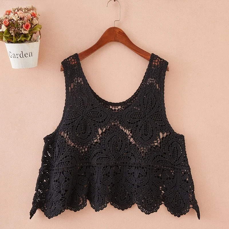 Gilet tricoté brodé en dentelle, série printemps et automne, vêtements d'extérieur du début du printemps, gilet ajouré à fil fin et ample de Style étranger