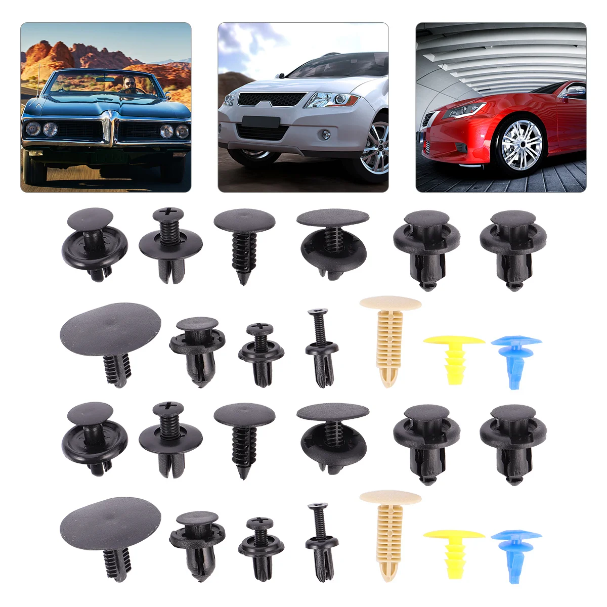 

650Pcs Car Rivet Fastener Moulding Retainer Clip Easy Disassembly Storage Car Rivet Fastener Push Pin Moulding Retainer Clip