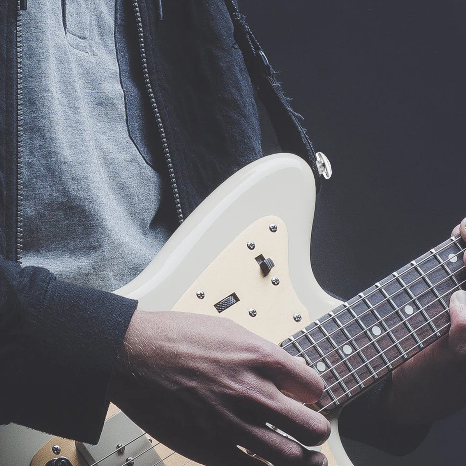 

1 Set Metal Strap Lock End Pin Buckle For Acoustic Electric Guitar Bass Ukulele Durable Quick Release System Guitar Repair Kit