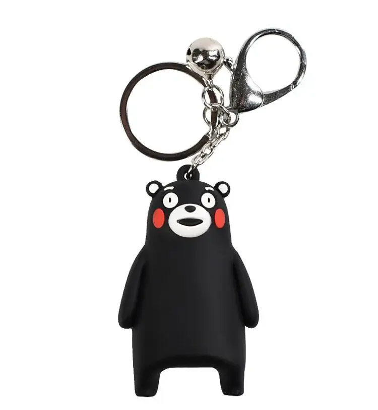 Japanese Anime Cartoon Kumamon Bear Wristband Keychain Key Chain Women Key Ring Chains Car Bag Charm Kids Toys