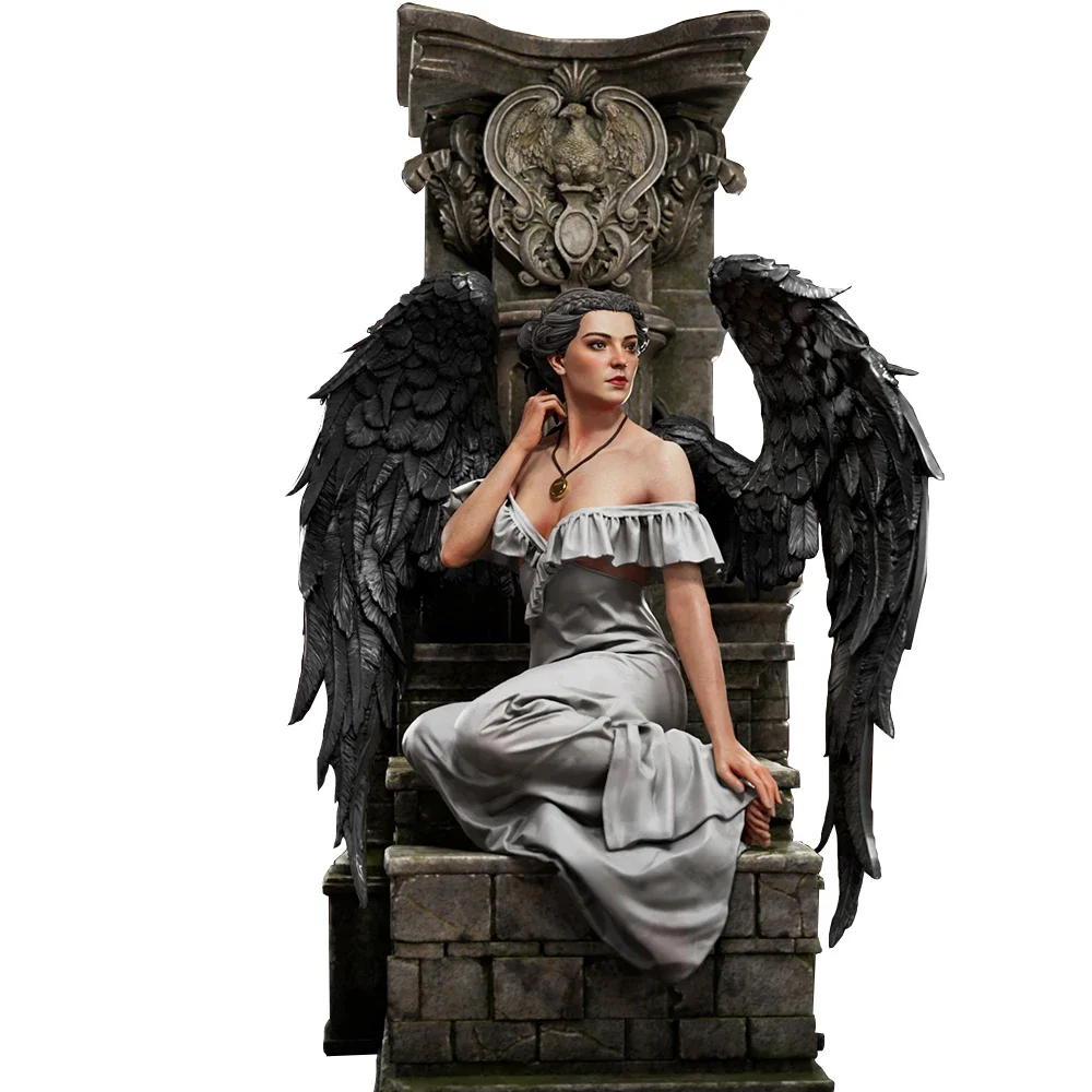 Ravenniel Black Winged Angel Figure 1:16 Miniature Resin Model Kit Unpainted Plastic Model Kit A647