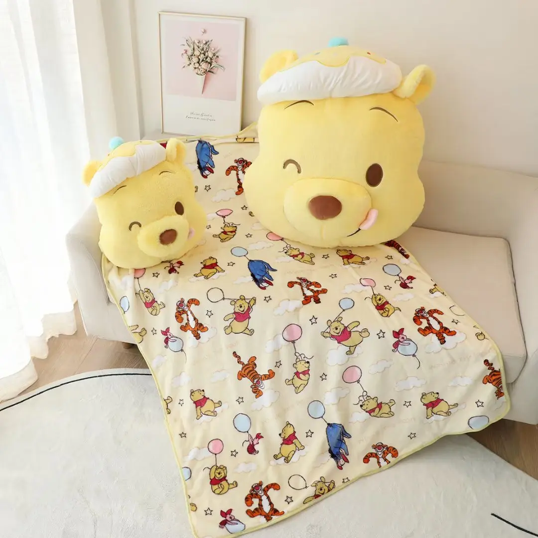 Disney Pooh Bear Plush Toy Lovely Stuffed Anime Yellow Bear Edward Pooh Plushies Cuddly Cartoon Pillow Back Cushion Sofa Bed