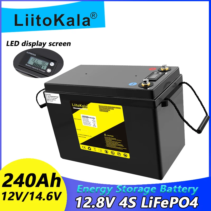 Liitokala 12v 100ah 150ah lifepo4 bateria 100ah 120ah 150ah campistas à prova dwaterproof água carrinho de golfe bateria fora de estrada fora da rede energia solar