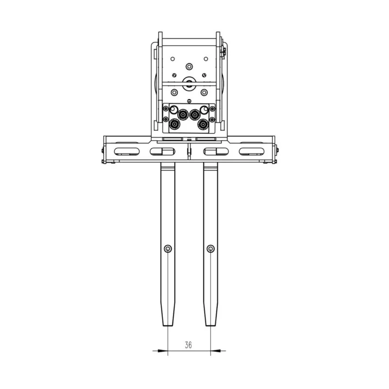 RC Truck Parts 1/14 Kabolite K970 Metal Fork Painted Hydraulic for HUINA K970 100S Remote Control Excavator Accessories TH20378