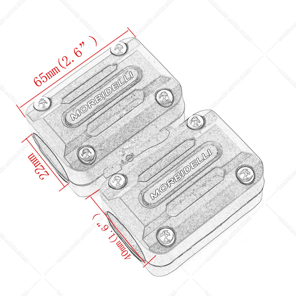 22/25/28mm Motorcycle Engine Crash Bar Protection Bumper Decorative Guard Block For Morbidelli T1002VX T 1002 VX 2025 3
