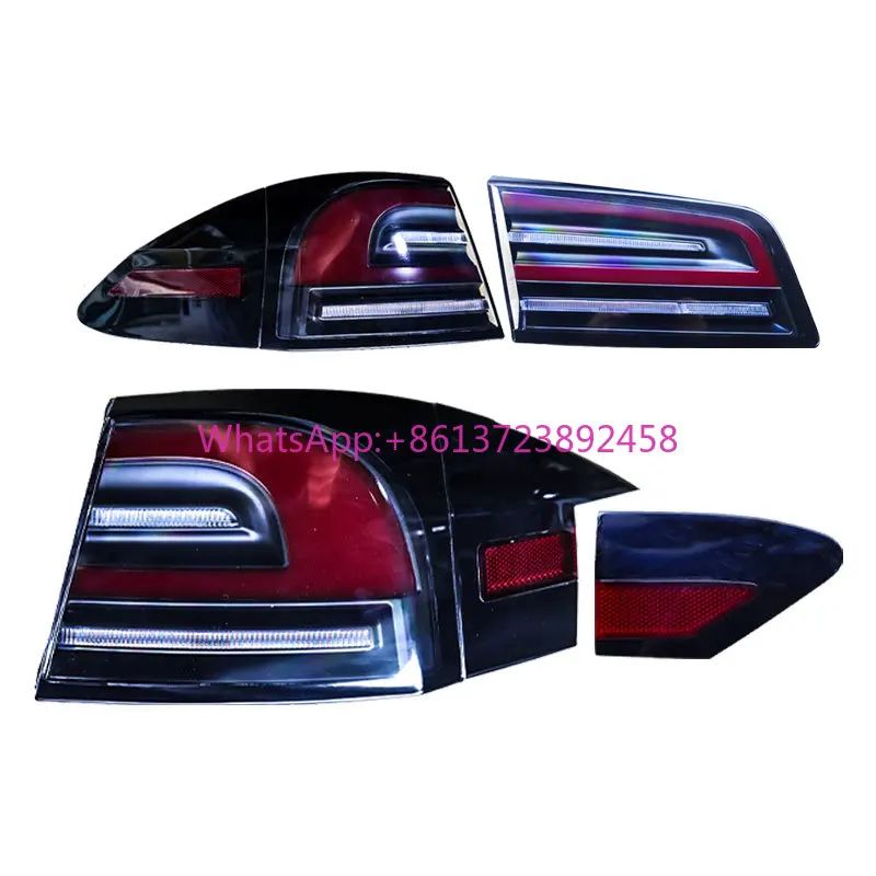 

For 2014-2019 Tesla Model S LED Car Taillights Upgraded and Replaced with New Model Red Lens Color