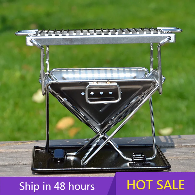 

POWER LEAP Hot Sale Lightweight Compact Outdoor Stainless Steel Camping Charcoal Fire Portable Multi-Functional Cookware Heating