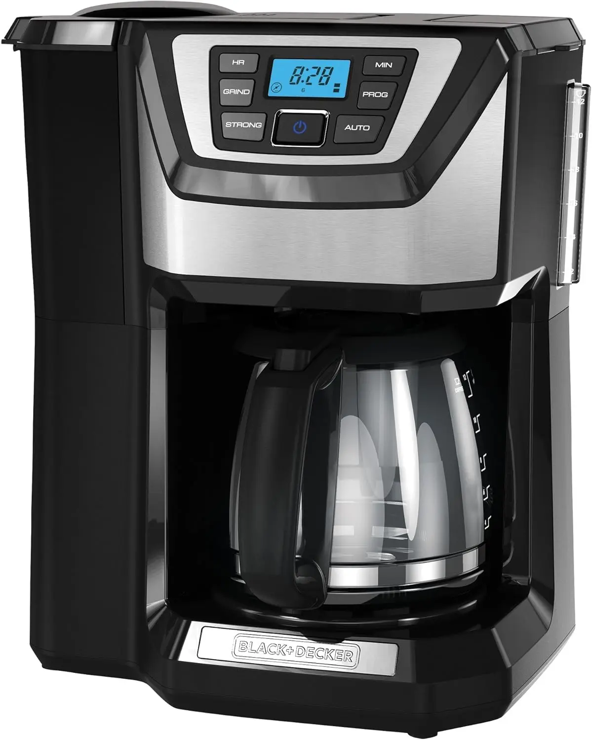 

12-Cup Mill and Brew Coffeemaker, Black, Automatic Grinding and Brewing