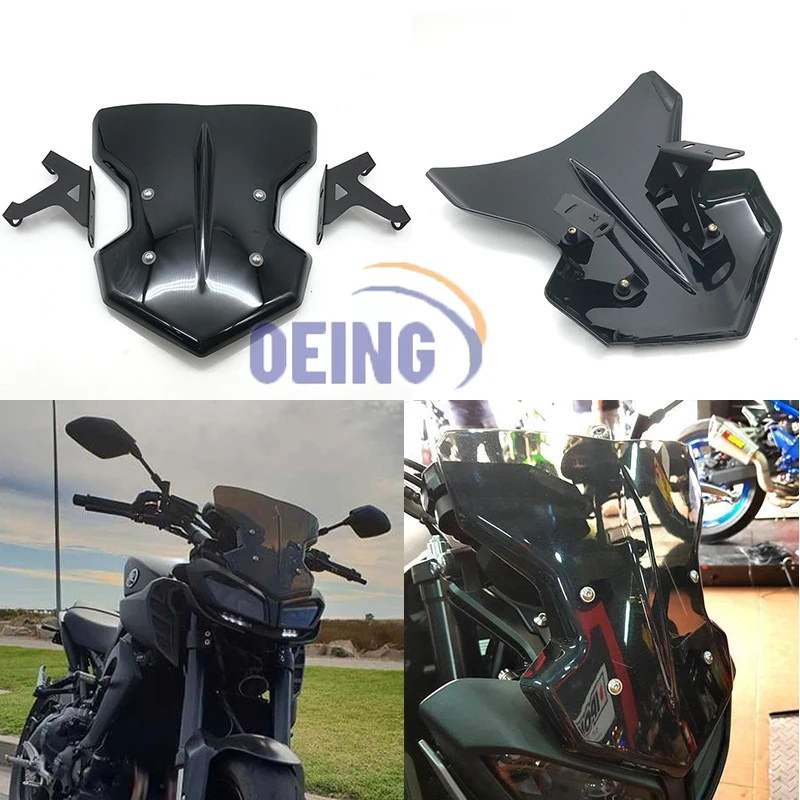 MT09  FZ09 Motorcycle Windscreen w/ Bracket Fairing Windshields Kit for YAMAHA MT-09 FZ-09 MT FZ 09 MT09 FZ09  2017-2018