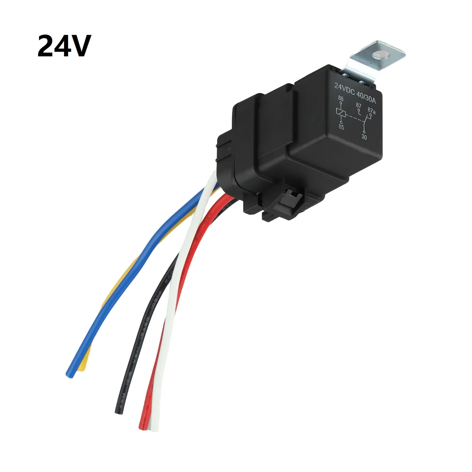 Waterproof 12V Relay Harness Socket Heavy Duty 5 Pin Relay Switch with Integrated Diode Protection for Automotive Systems