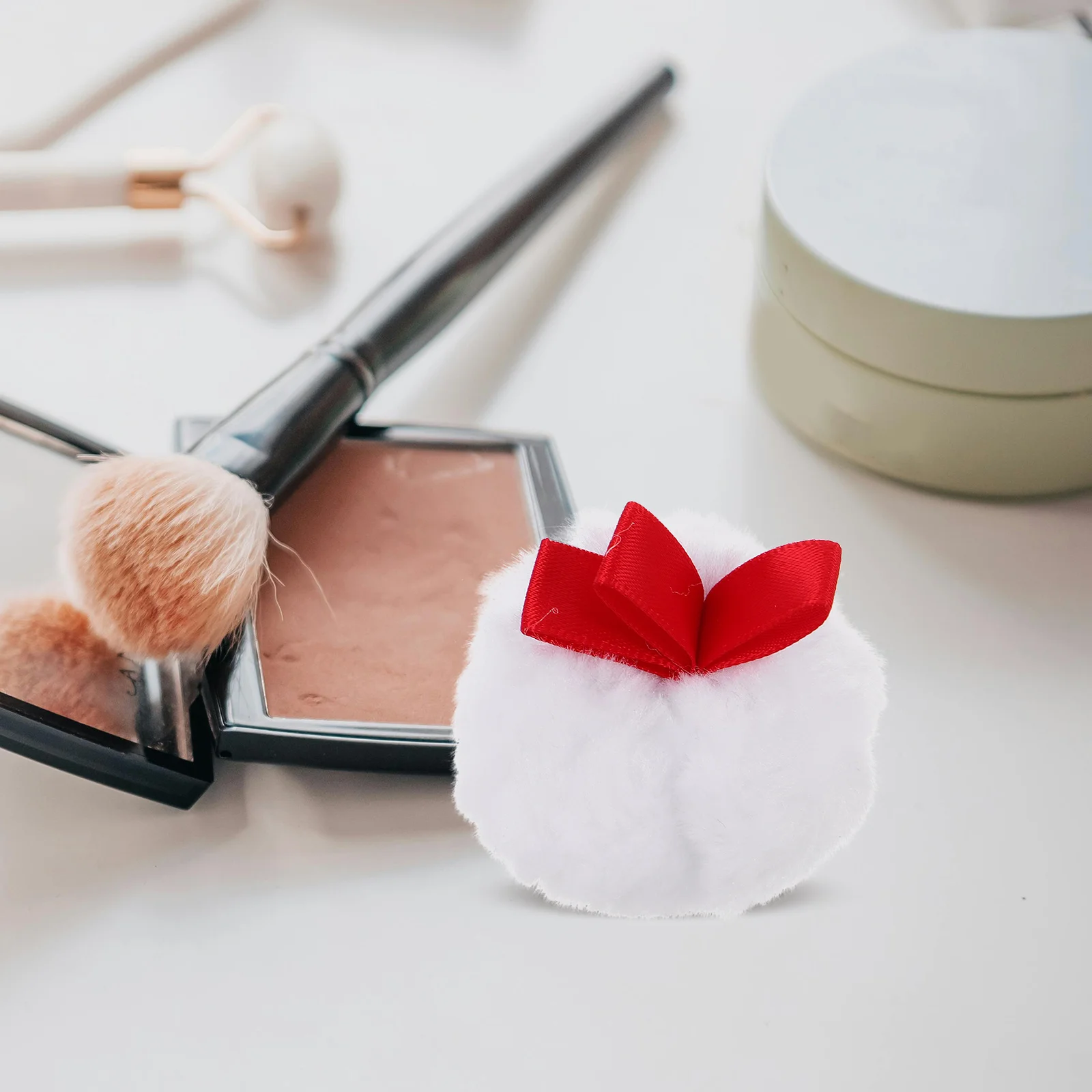 6 uds esponja de maquillaje esponja de polvo suave lavable forma redonda aplicador de maquillaje portátil para base rubor y polvo