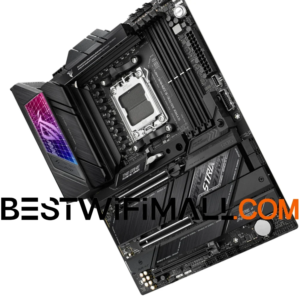 ASUS X670E-E GAMING WiFi 6E ROG STRIX Socket AM5 LGA 1718 AMD Ryzen 7000 Gaming Motherboard 18+2 Power Stages PCIe 5.0 DDR5 view 3