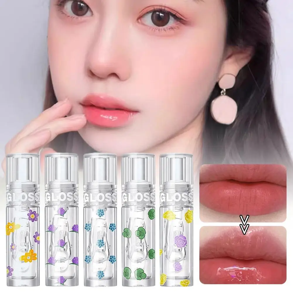 3ml Gradual Jelly Lip Gloss trasparente di lunga durata Crystal Jelly Lipstick Lip riduce le linee di cura nutriente lucide idrata U6C4