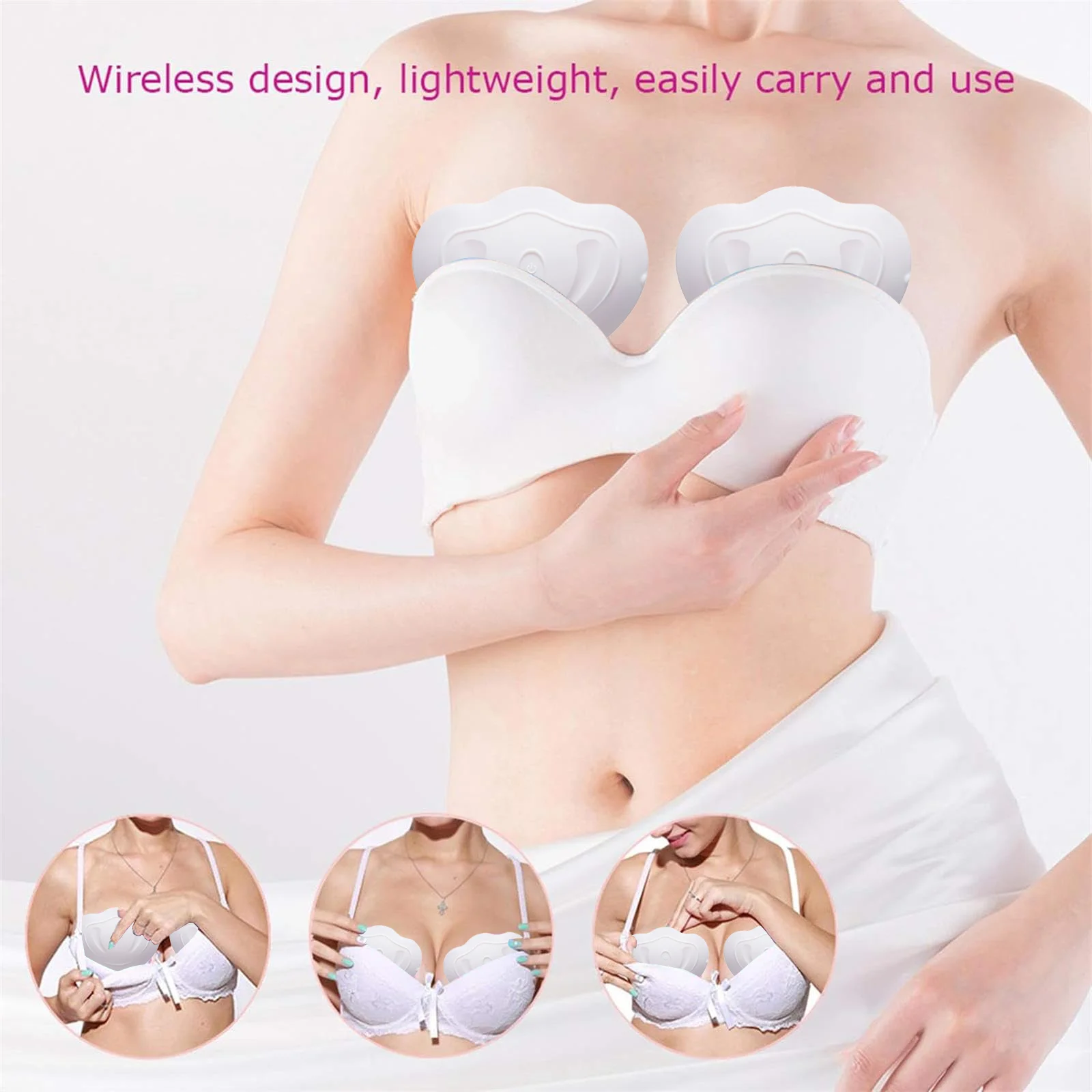 Breast Massager, Electric Breast Massager, Home Use Breast Care Device, Rechargeable Breast Massager for Enhancement.