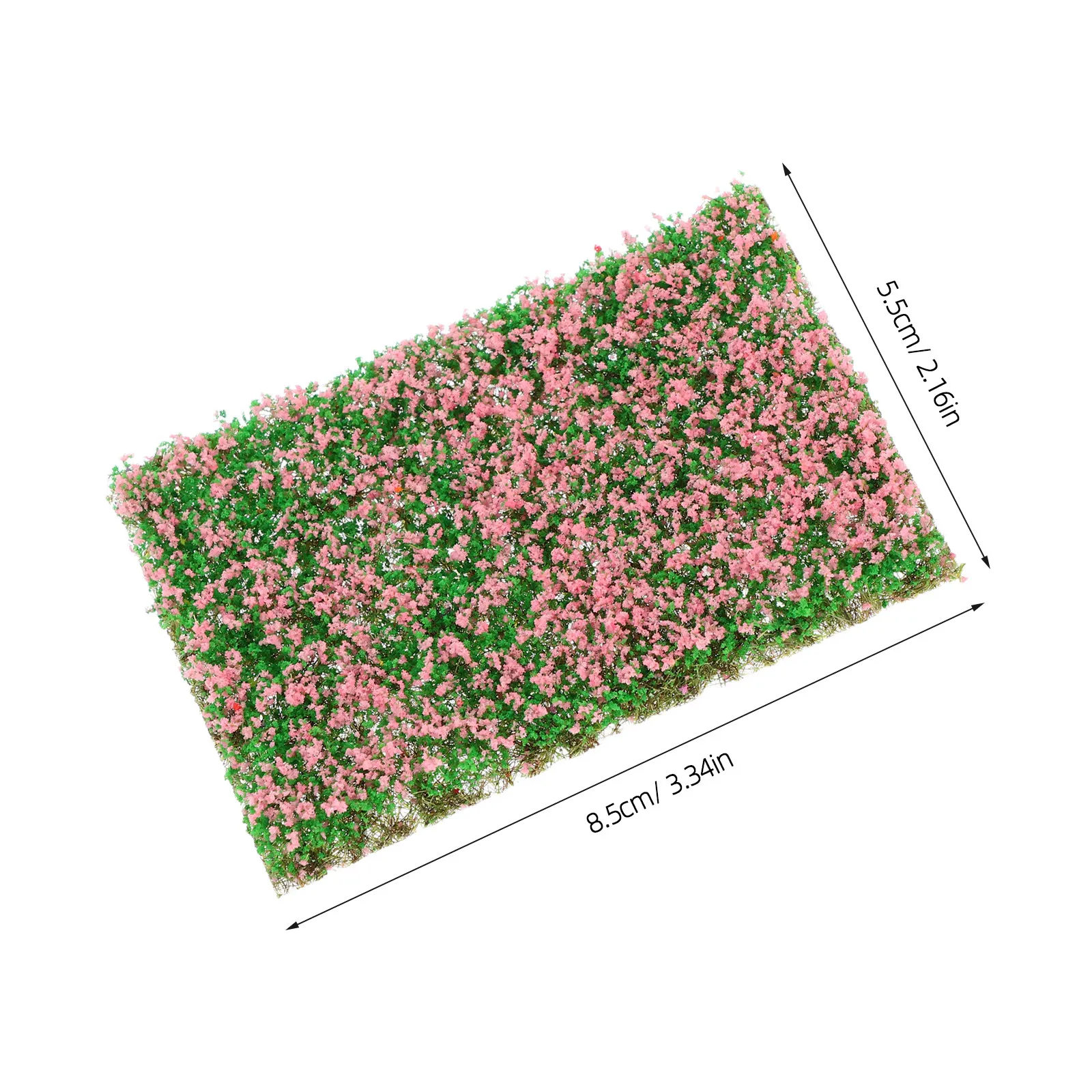 Artificial Grass Clusters Mini Plant Tuft Simulation Flower Cluster Railway Cluster Pink for DIY Train Landscape Scenery Micro