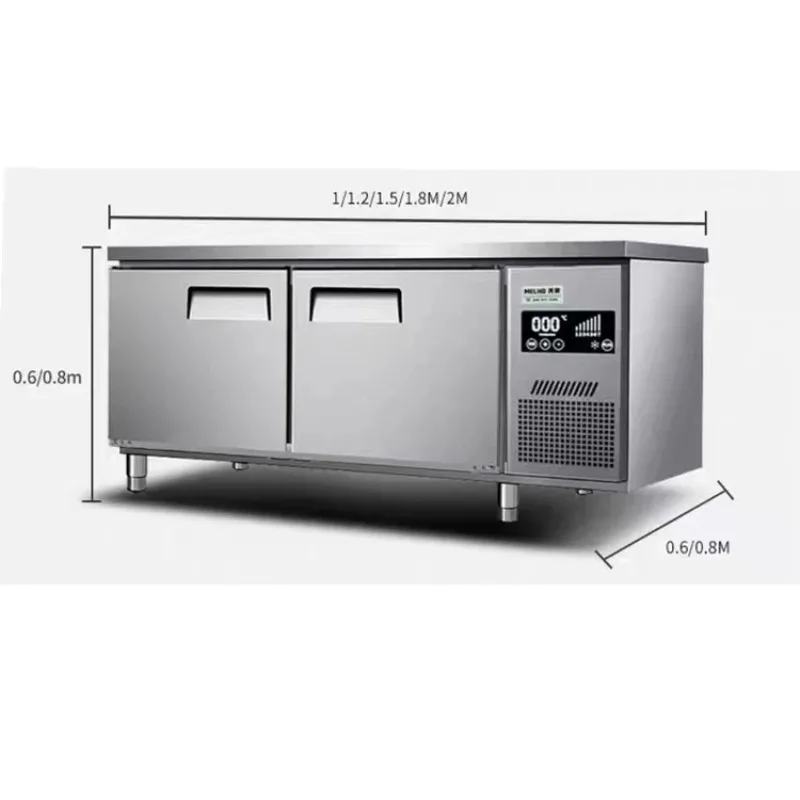 يمكن تخصيص منضدة الفولاذ المقاوم للصدأ المجمدة المبردة منضدة تجارية ذات جودة عالية