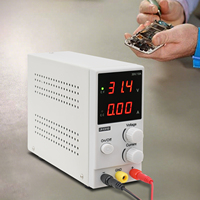 DC Power Supply Silver Corded Electric AC 220V 0–30V 0–10A Regulated Power Supply Laboratory Power Supply for Battery Charging