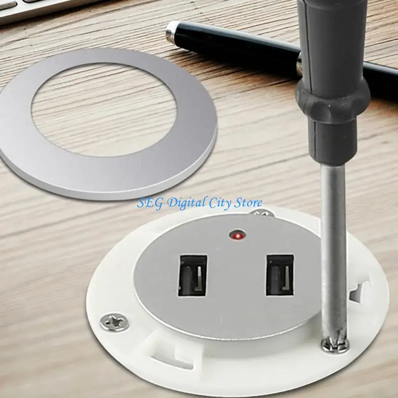 

U75B Sofa Desktop Hole Embedded USB USB Phone for Laptop PC Office Charging Socket Replace