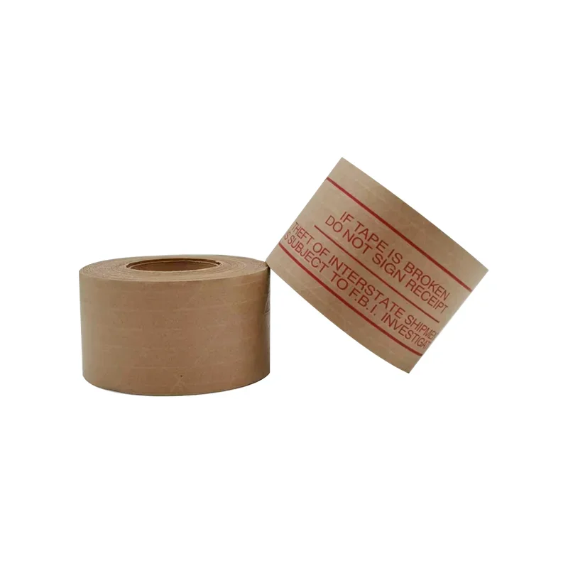 Prodotto personalizzato nastro adesivo a basso rumore rotolo Jumbo nastro di spedizione colorato degradabile nastro di carta Kraft stampato personalizzato