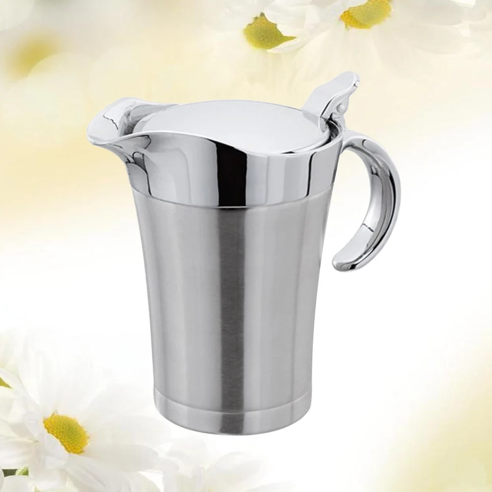 450Ml Stainless Steel Oil Dispenser Vinegar Bottle Food Grade 304 Sauce Container For Kitchen Bbq Outdoor Use Size S