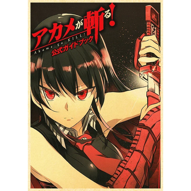 Akame Ga Kill Anime Poster Decor For Home Posters Room Wall Pictur Kraft Paper Retro And Prints Art Bar Cafe Stickers