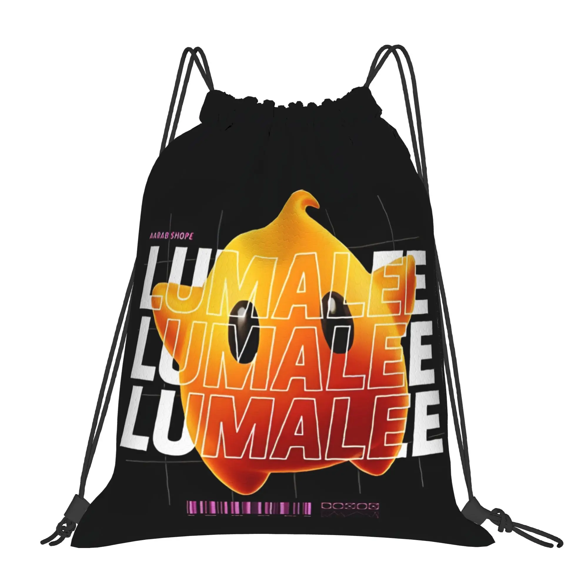 Lumalee 6  Multi-function Pocket Men Women Storage Backpack Teenager Travel Bag Print Drawstring Bags