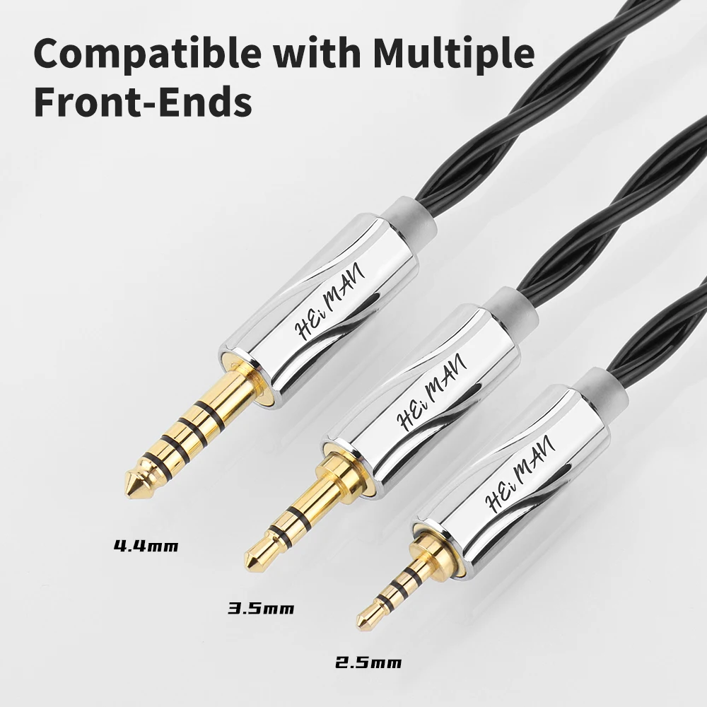 TRN Heiman 0.78mm 2 Pin Hifi Music Headphone Upgrade Cable 2.5MM/3.5MM/4.4MM