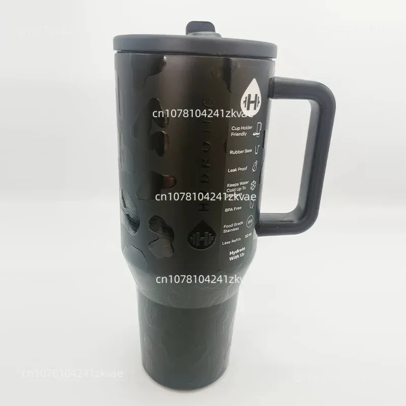Travel Mug, 40oz Stainless Steel Vacuum Insulated Tumbler with Handle & Straw - Leak-Proof for Home Office
