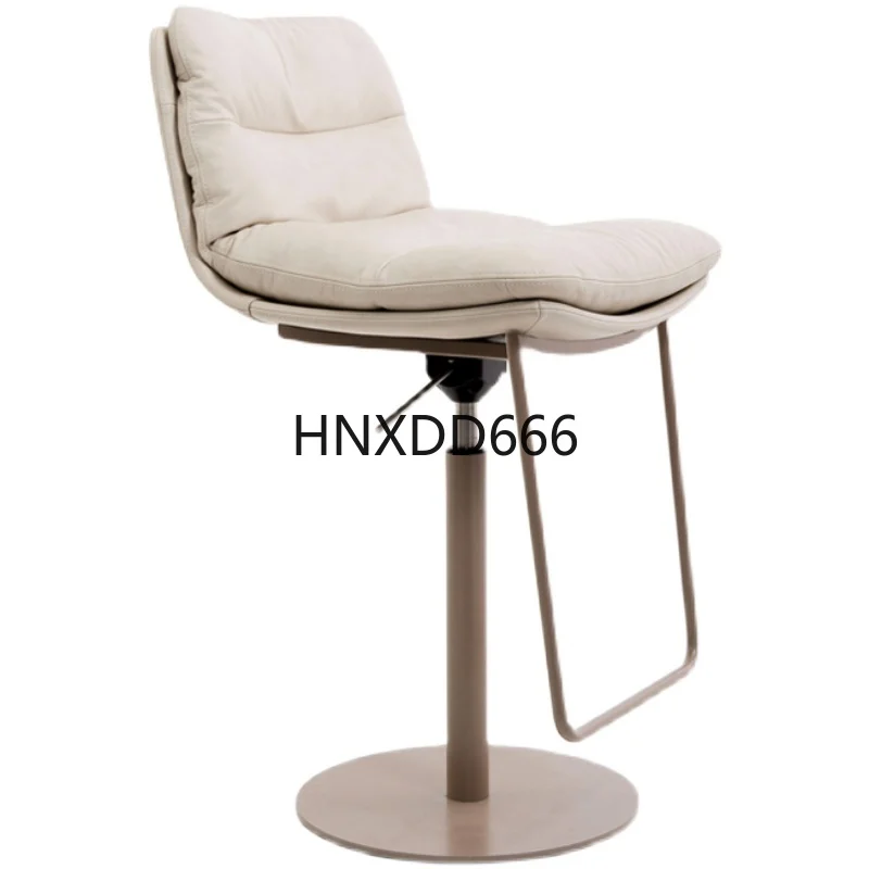 

Minimalist stainless steel leather lift bar chair