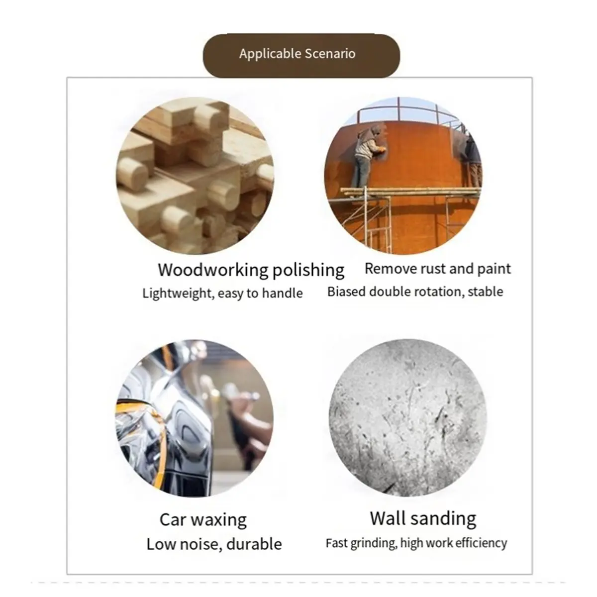 DT35BG 5Inch 125mm Pneumatic Orbital Sander Air Grinder for Car Rust Removal Mini Household Disc Sandpaper Grinder - view 3