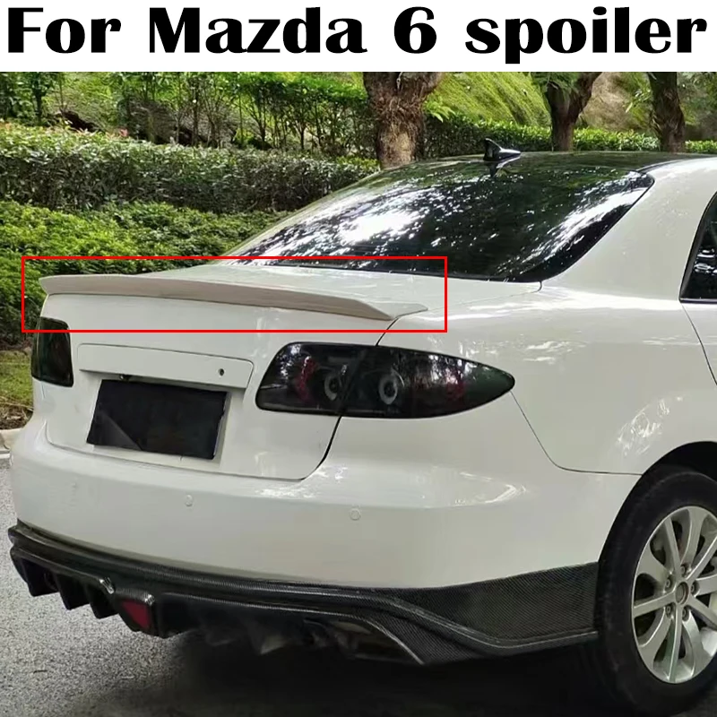 

For Mazda 6 Spoiler 2006 2007 2008 2009 2010 2011 2012 2013 High Quality ABS Plastics Car Rear trunk cover wings spoiler Airfoil