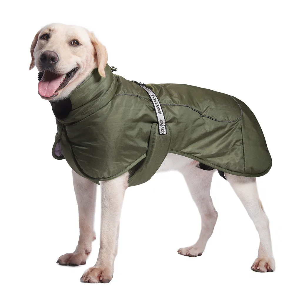 Kleidung für große Hunde, wasserdichte Weste für große Hunde, Winter, warm, verdickt, Mantel für Hunde, französische Bulldogge, Labrador, Dobermann-Outfits – Detail 17