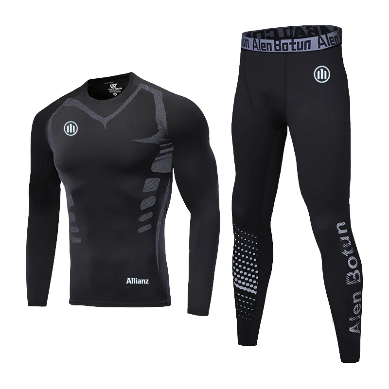 Allianz Logo Men's Fitness Sports Suit, Quick-Drying, Breathable and Highly Elastic