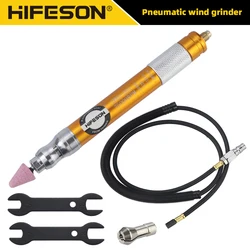 HIFESON 280 Adjustable Speed High Speed Wind Grinding Pen Pneumatic Engraving Grinder Engraving Straight Grinder 2.38MM3MM Chuck