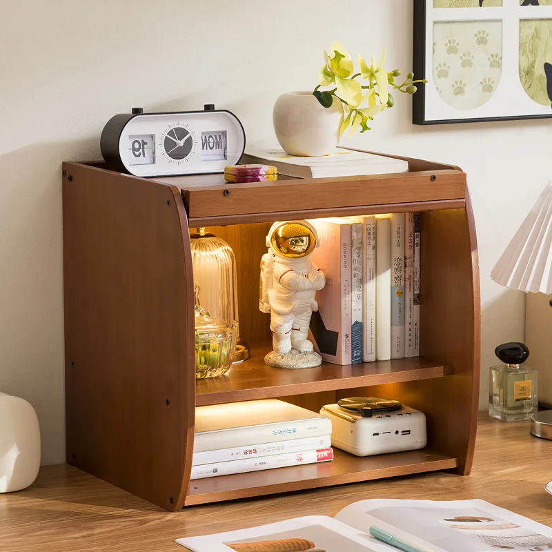 

All solid wood bookshelf, desktop shelf, vertical multi-layer countertop, small bookshelf on the desk, book storage cabinet