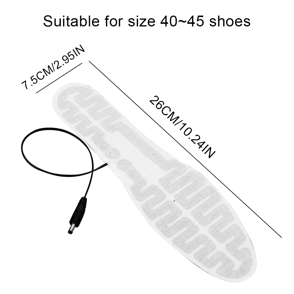 USB Heated Shoe Insoles Electric Foot Warming Pad Winter Warm Insoles Winter Outdoor Sports Heating Insole For Women Men Skiing