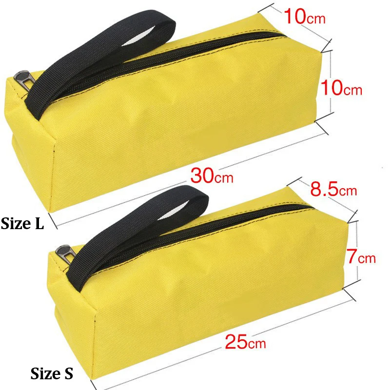 Hand Tool Bag Small Screws Nails Drill Bit Metal Parts Tools Bags Oxford Canvas Waterproof Zipper Pouch Hand Tool Storage Bag