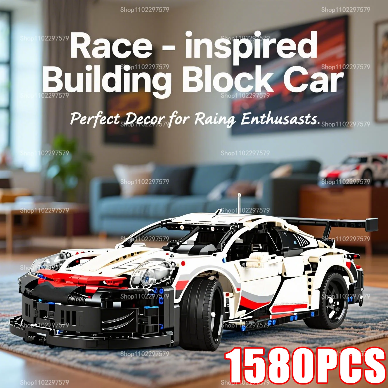 �y�Z�[�����z�V���� 1580 �s�[�X �e�N�j�J�� ���[�V���O�J�[ �L�b�g 1:8 �X�P�[�� �g�ݗ��ău���b�N �ԃ��f�� �R���N�^�u�� ���A���ȓ��� �a�����v���[���g