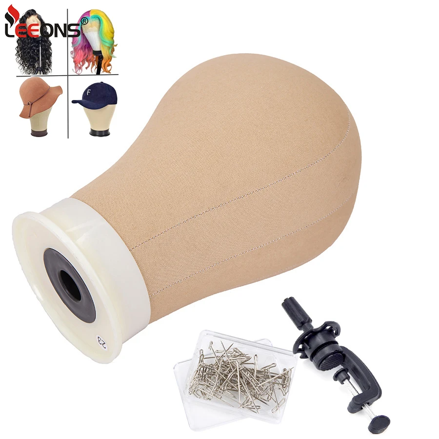 

Wig Head Cork Canvas Block Head For Wig Canvas Mannequin Head With Holder T Pins Manikin Head For Wig Making,Styling And Display