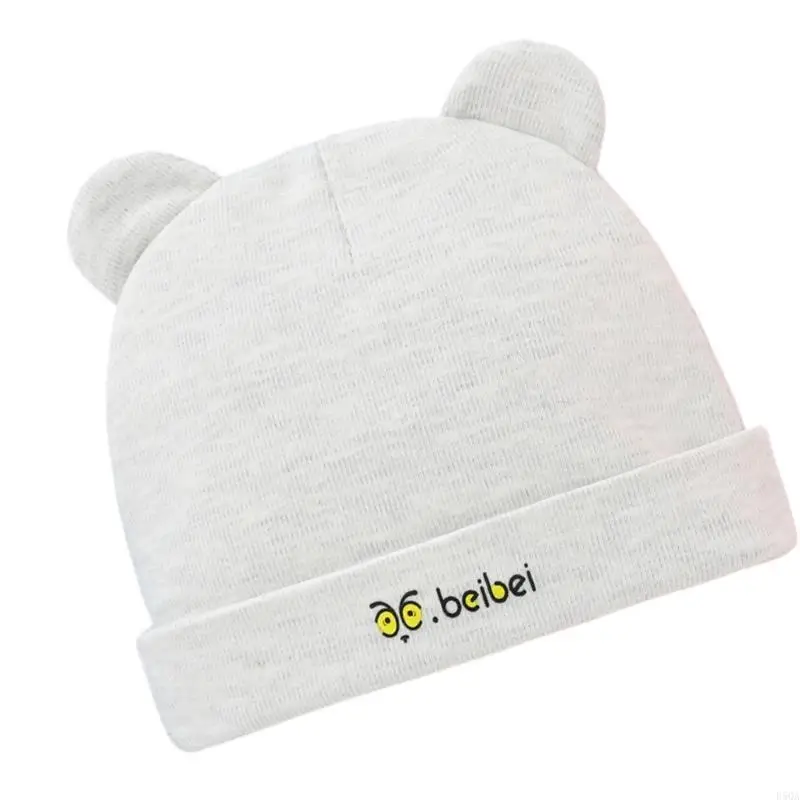 D5QA Newborns Hospital Hat Comfortable Baby Fetal Caps for Boys Girls 0-6 Months Cartoon Bonnet Hats Fashionable Headwear