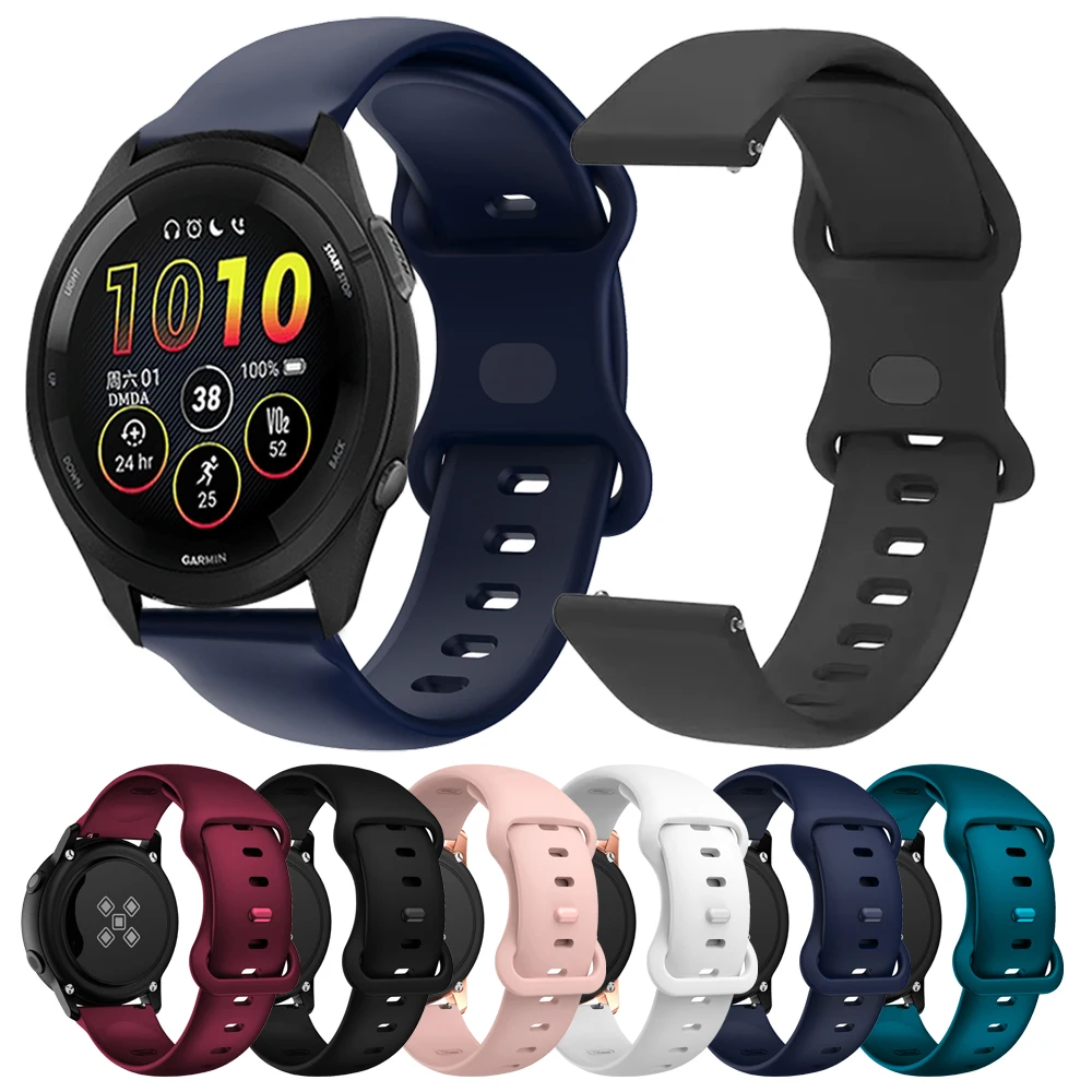 20mm 22mm Soft Silicone Strap For Garmin Venu 3 2 Band Forerunner 265 255 245 Music Vivoactive 4 3 Venu Sq 2 Plus Bands Bracelet