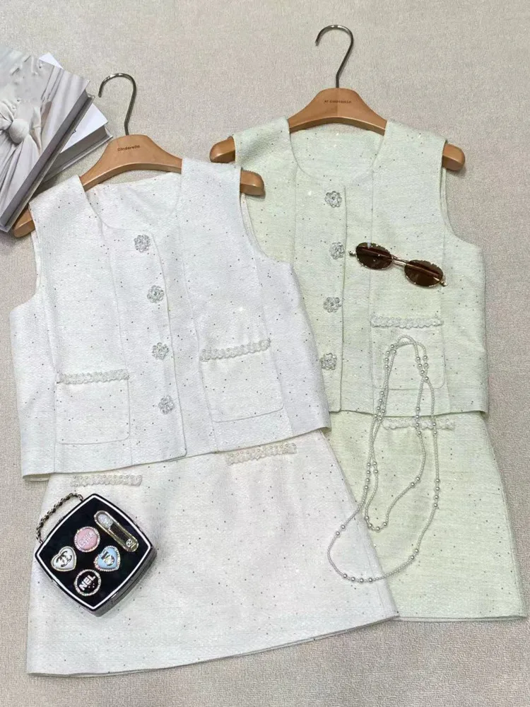 

3sets/pack Newest High Quality French Fashion Women 2 Piece Sets