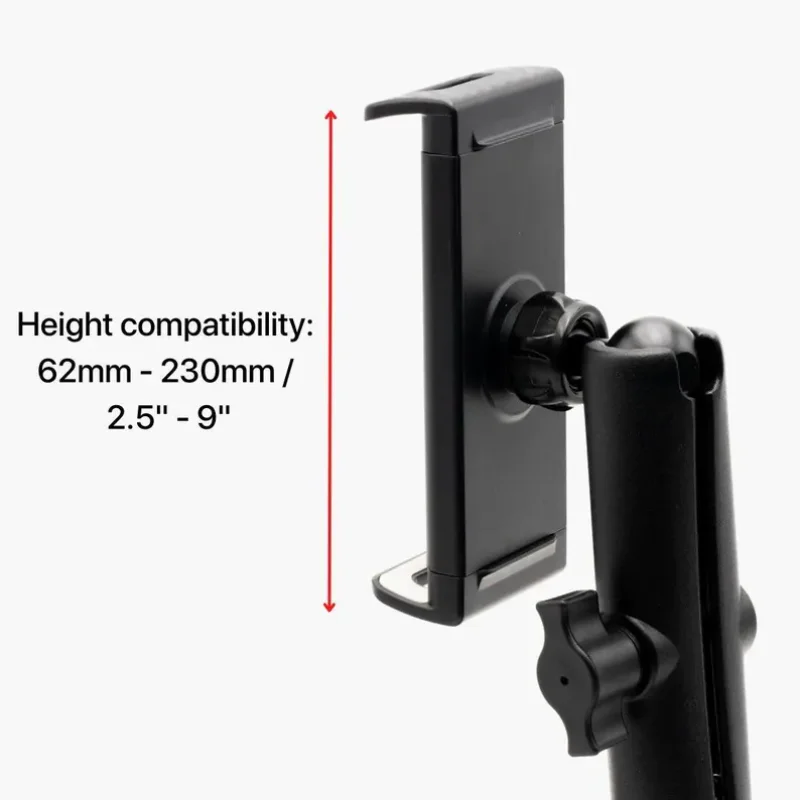 Heavy-Duty Tablet Holder for Sim Rig | Adjustable Swivel Mount | Sim Racing | Flight Rig | Aluminum Profiles