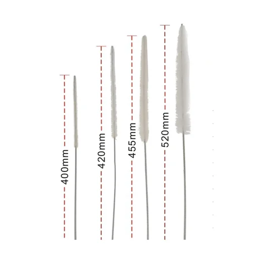 Imagen 2 del producto Pipeta de cepillo de cerdas de nailon, limpiador de paja, suministros de laboratorio, 400/420/455/520mm de longitud