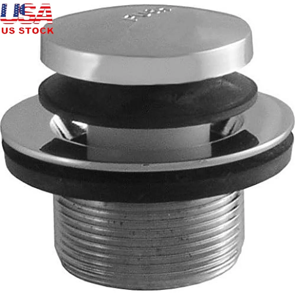 

Сливной пробка для ванны с сенсорным носком, хромированная замена из нержавеющей стали, простая установка с резиновой прокладкой, сливы 1, 7/8 дюйма