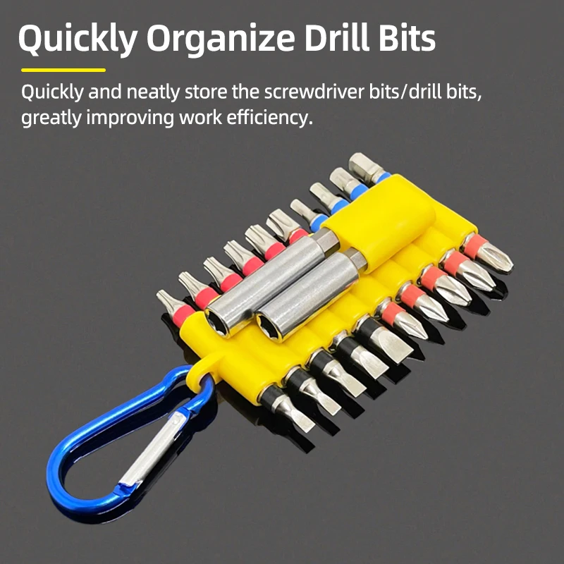 

Driver Head Drill Bits Stand Case Tools 1/4” Hex Shank Screwdriver Bit Holder Portable 10/22 Holes Storage Case Organizer Screw