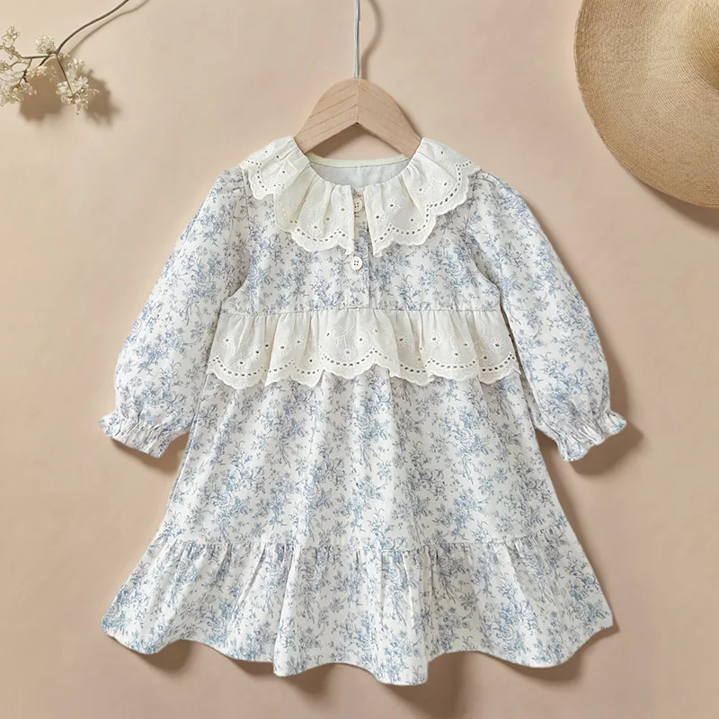 0-6Yrs Baby Mädchen Prinzessin Kleid Frühling Kinder Outfits Süße Stickerei Kleidung Kinder Kleinkind Mädchen Kleider Infant Baby Kleidung