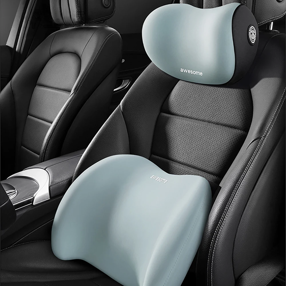 Appui tête de voiture oreiller cervical en mousse à mémoire de forme soutien lombaire appui tête de voiture coussin arrière